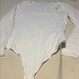 Abercrombie & Fitch White bodysuit size medium
